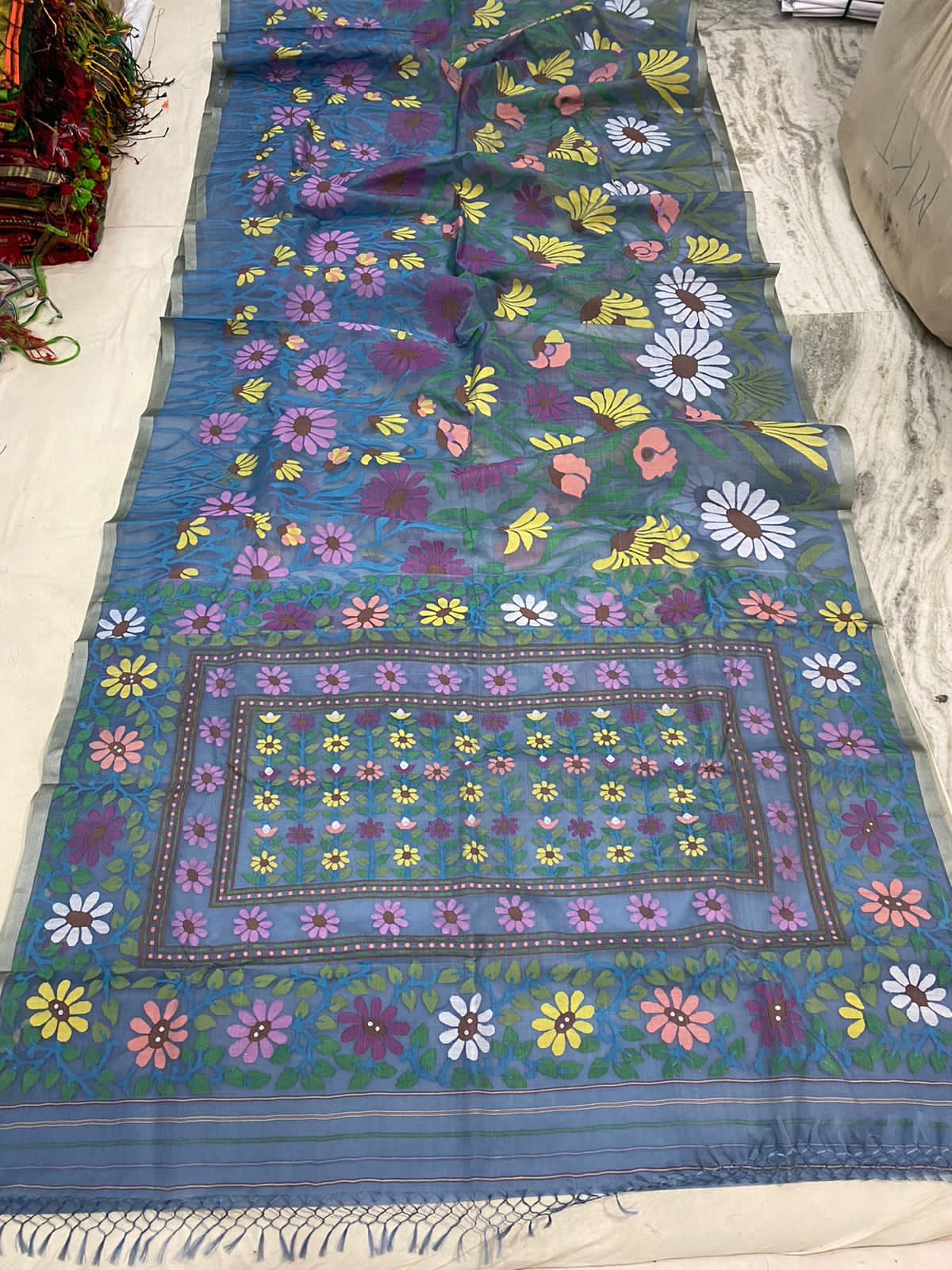 Abeer jamdani saree - Saffronfashionindia