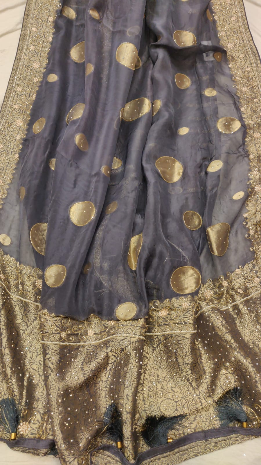 Olivia organza partywear saree - Saffronfashionindia