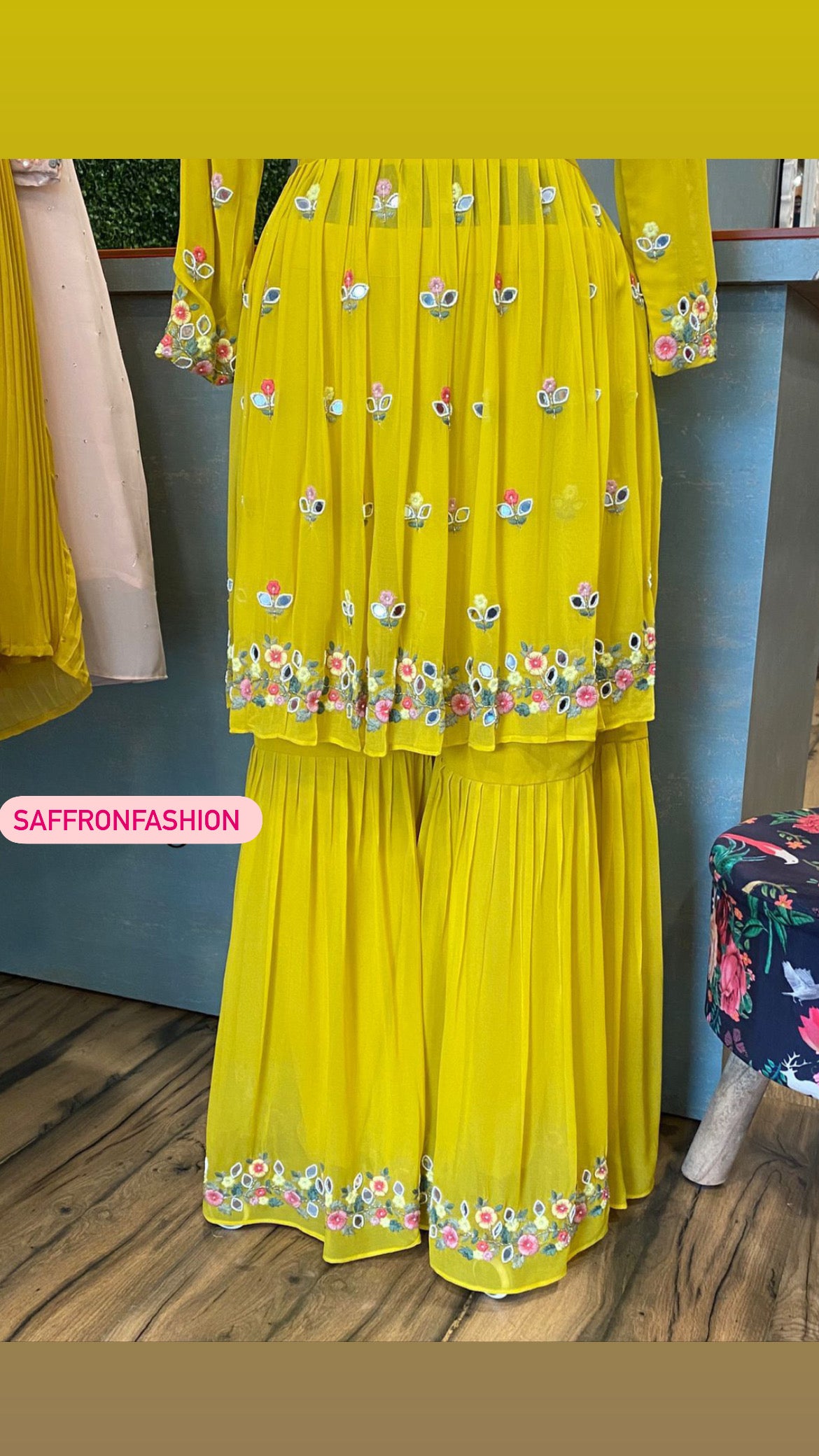 Saubahar peplum kurta dress - Saffronfashionindia