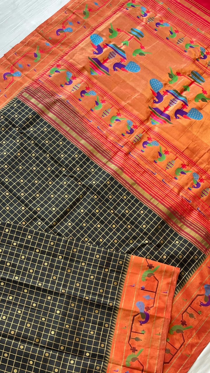 Paithani inspired gadwal saree - Saffronfashionindia