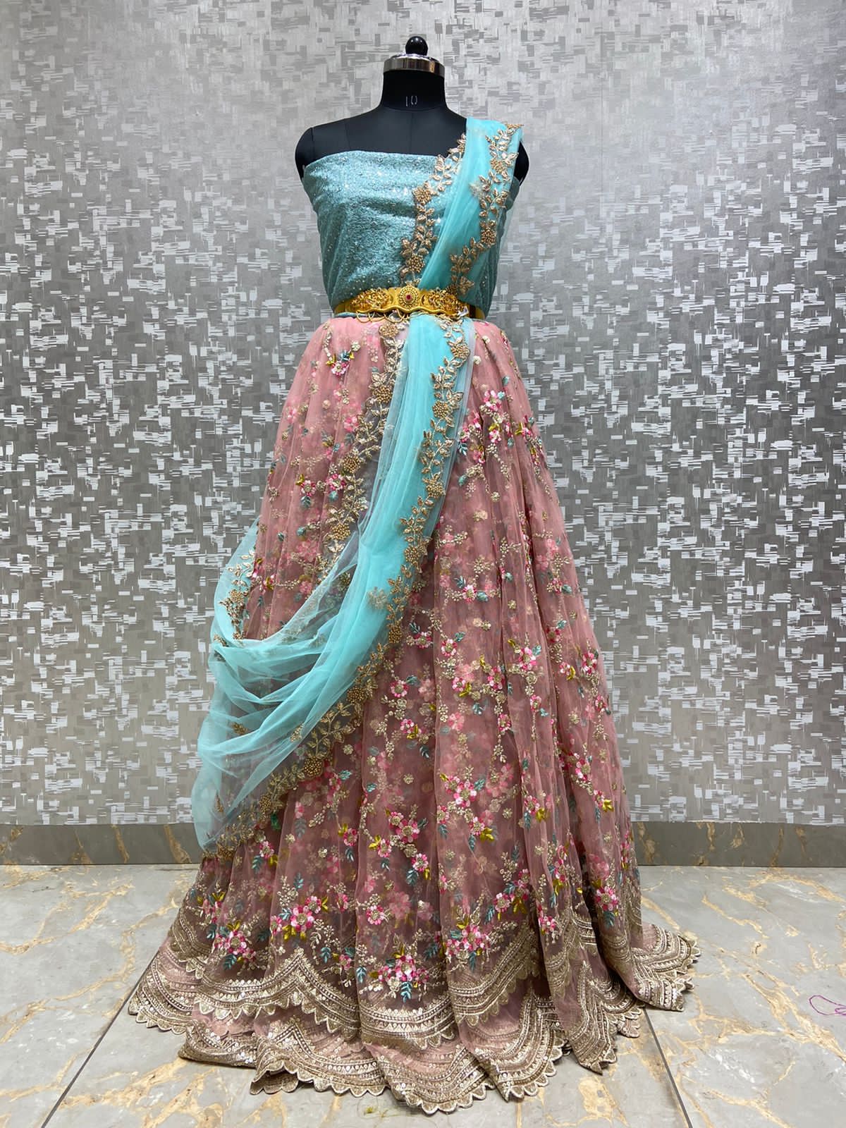 Nivika Embroidered Lehenga - Saffronfashionindia