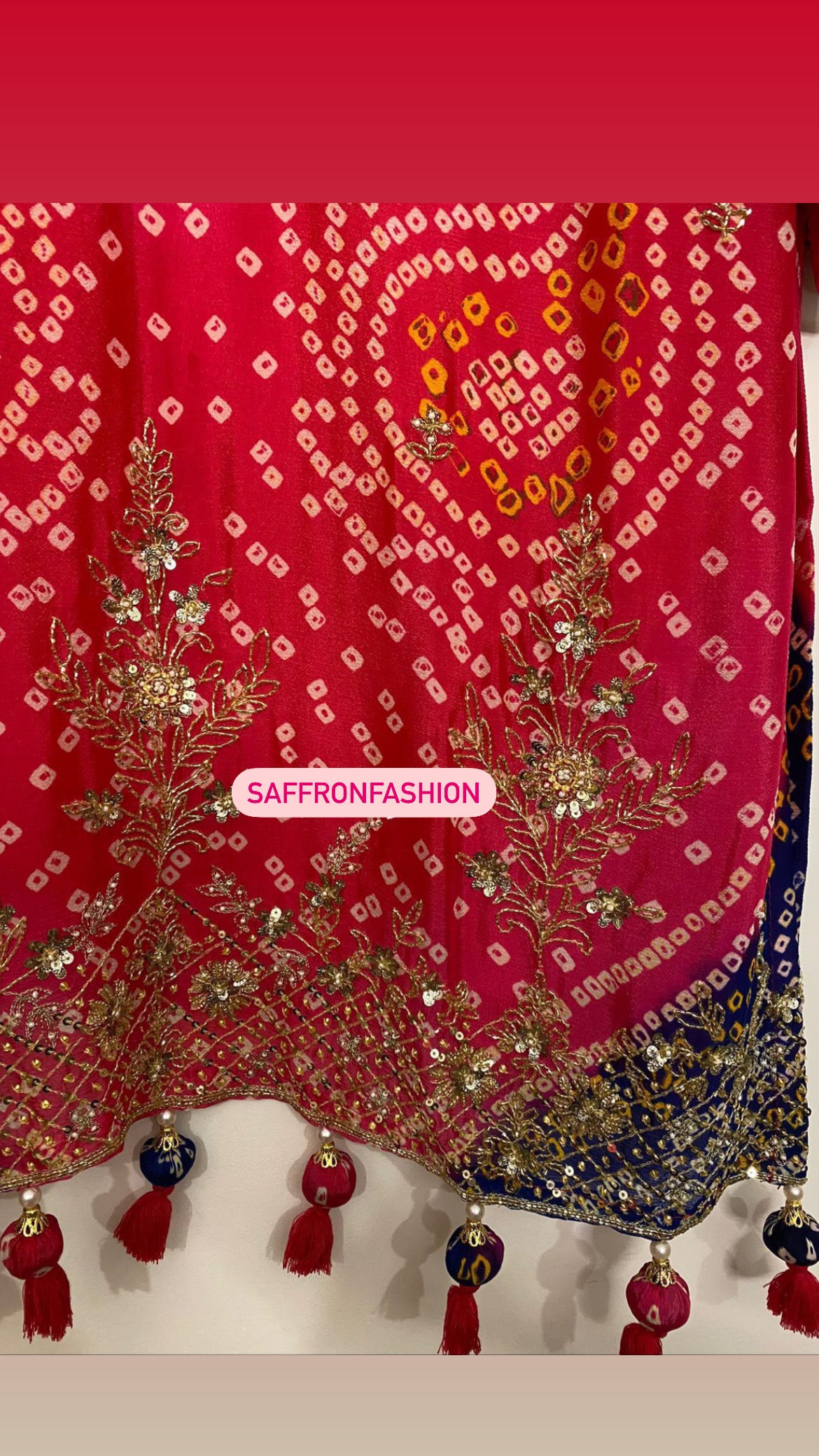 Bandhani salwar suit - Saffronfashionindia