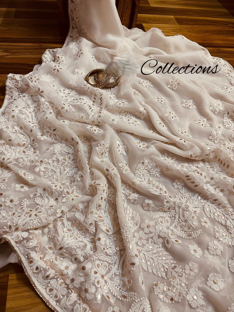 Afreen Chikankari saree - Saffronfashionindia