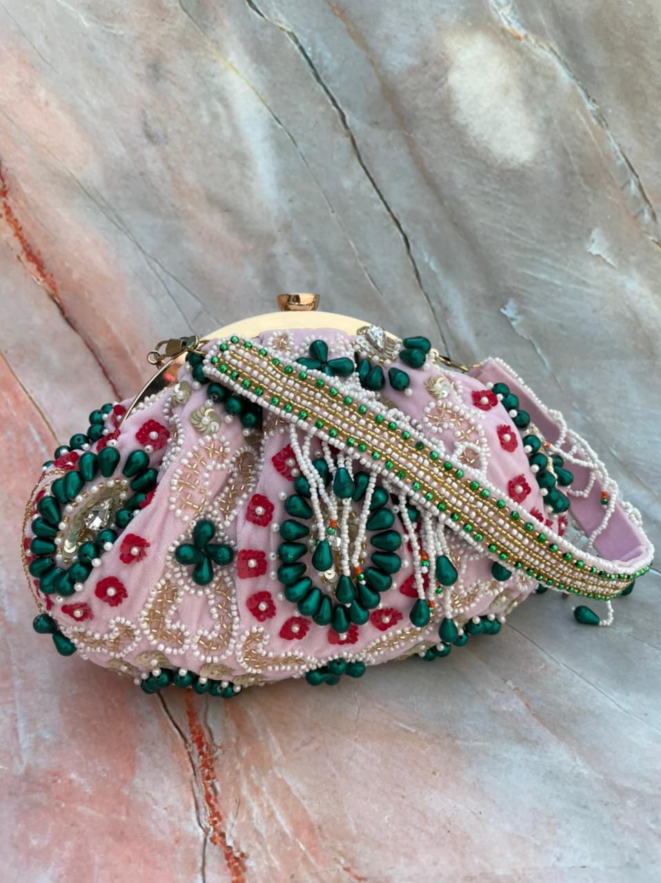 Noorjaha embroidered potlis - Saffronfashionindia