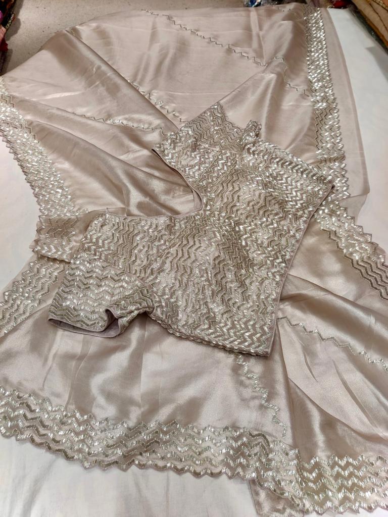 Bilbuli tissue organza saree - Saffronfashionindia