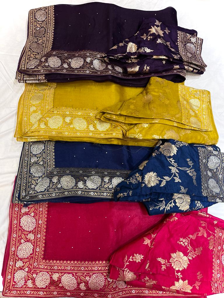 Divit organza saree/banarsi saree - Saffronfashionindia