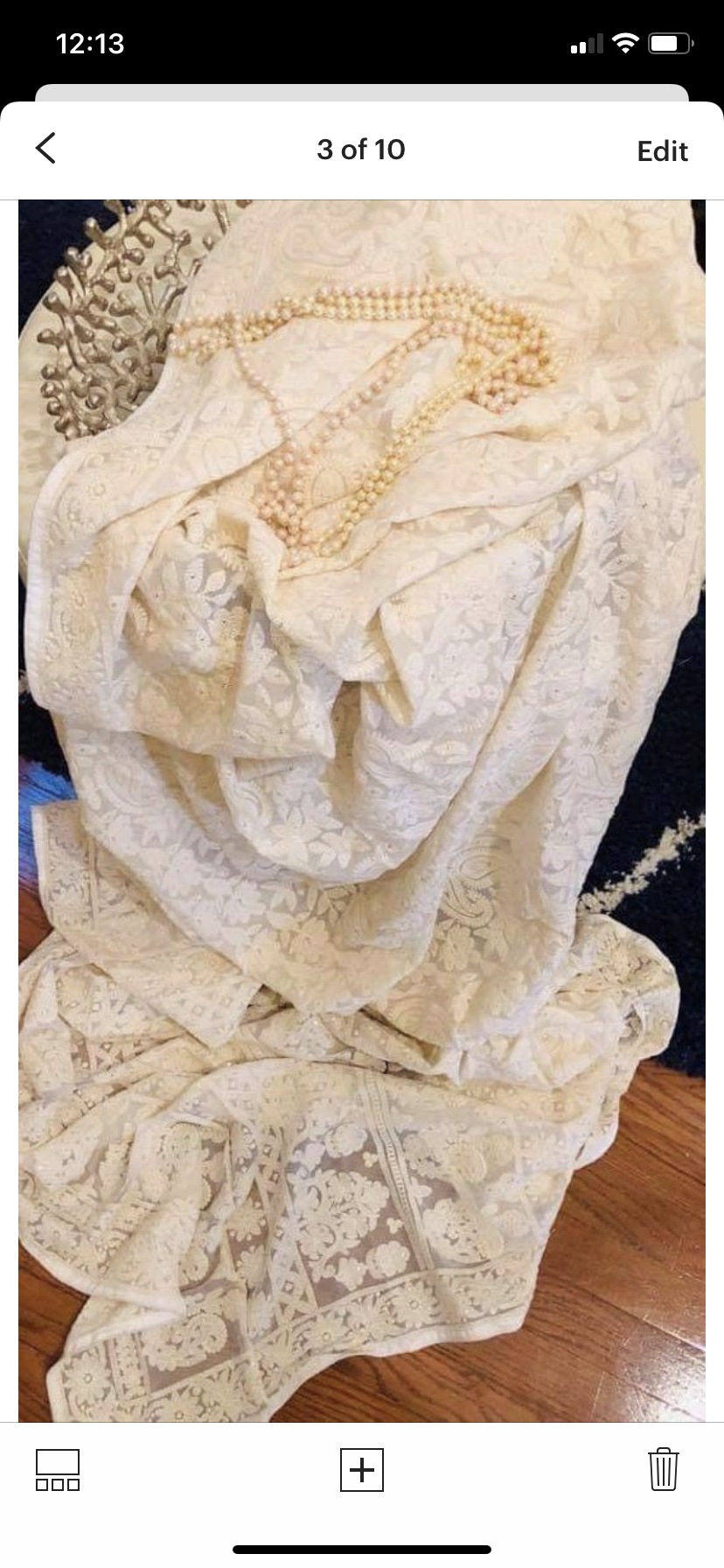 White royal Chikankari saree Gorgette Sarees - Saffronfashionindia