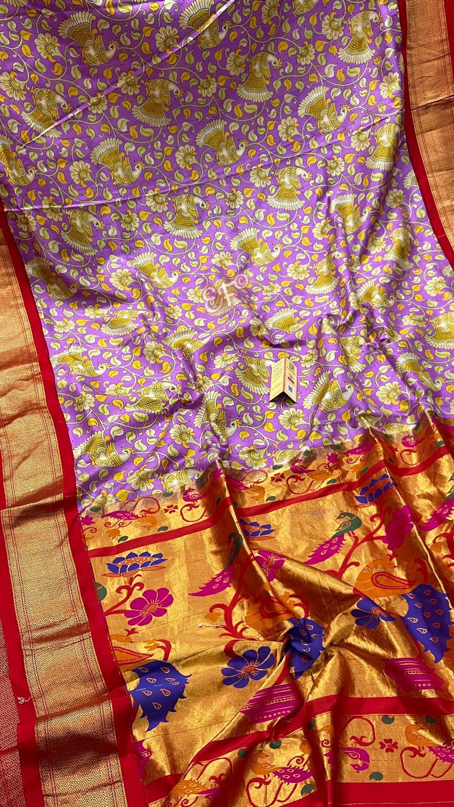Gadwal paithani kalamkari saree - Saffronfashionindia