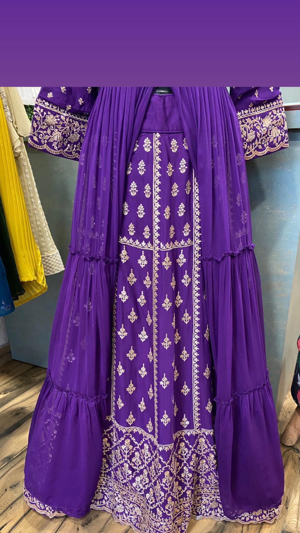Yahiz gorgette dress - Saffronfashionindia