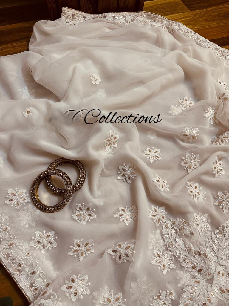 Afreen Chikankari saree - Saffronfashionindia