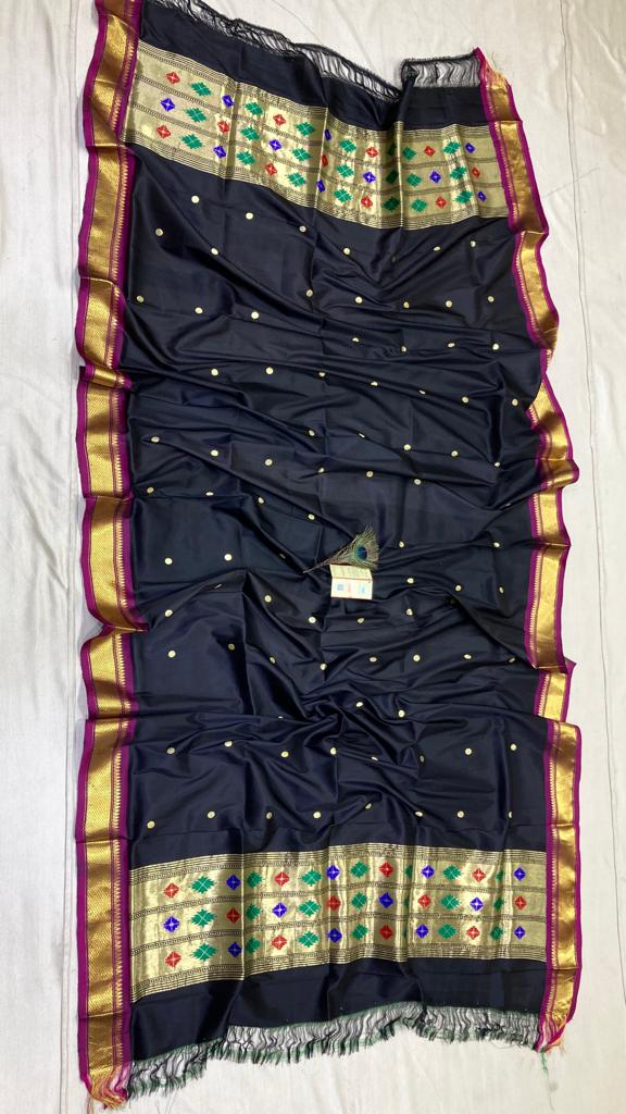 Silk traditional Paithani dupatta - Saffronfashionindia