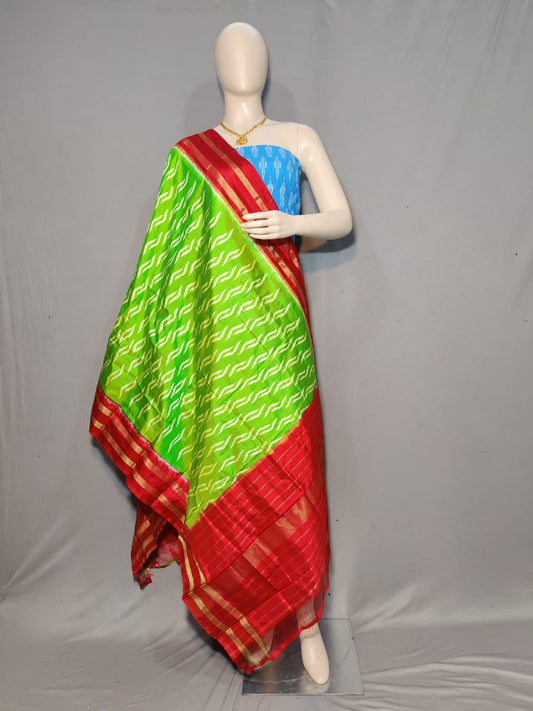 Weaved ikkath dupatta/silk dupatta - Saffronfashionindia