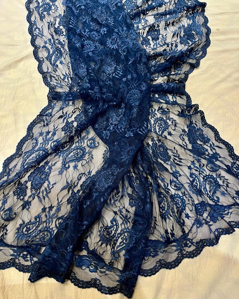Lacy Swarovski saree - Saffronfashionindia