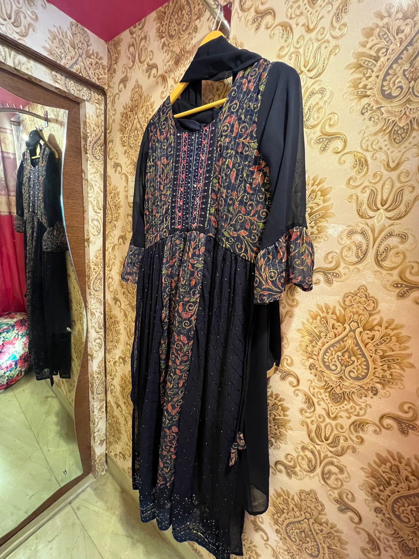 Sushma gorgette kurta dress - Saffronfashionindia