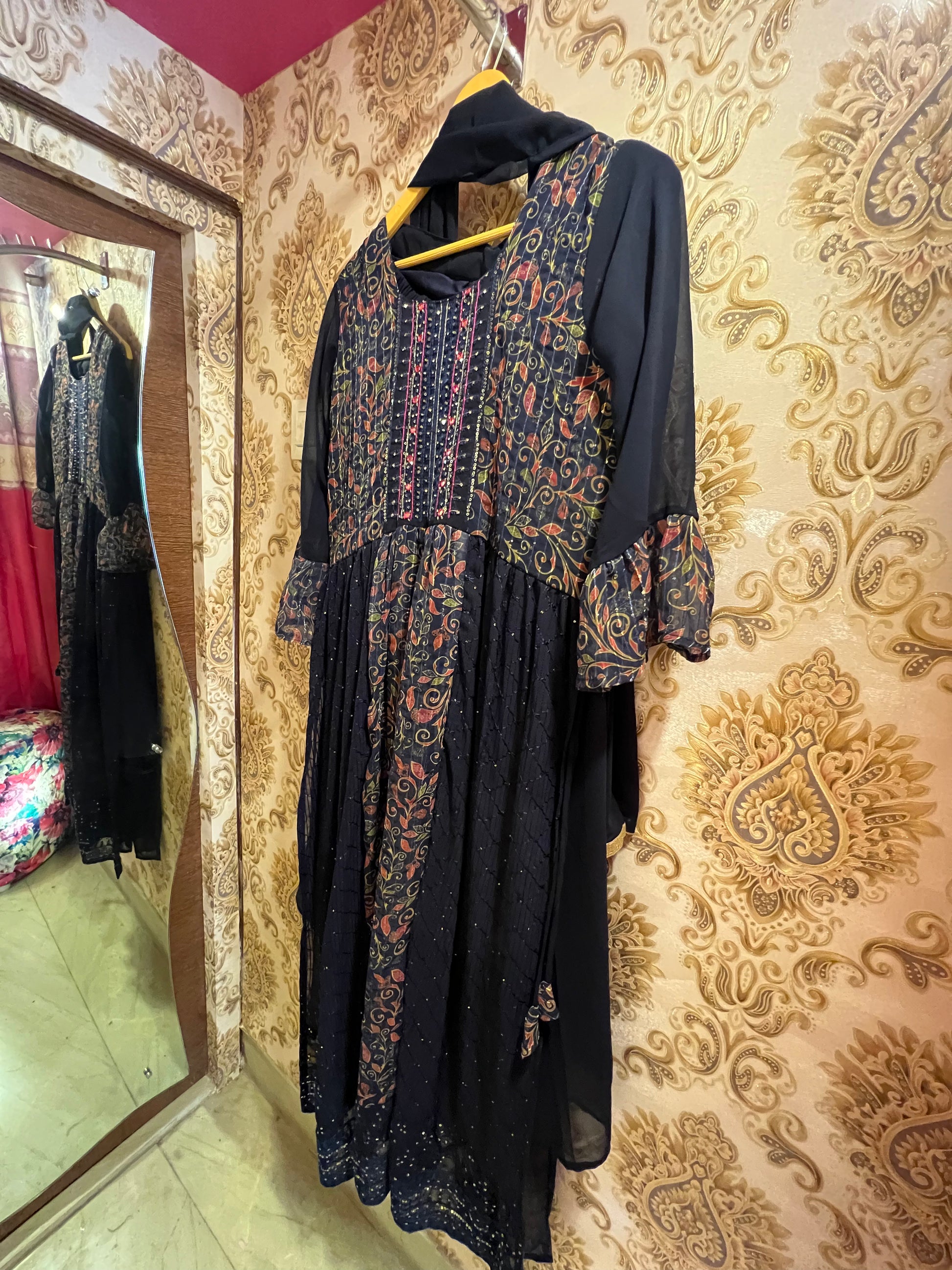 Sushma gorgette kurta dress - Saffronfashionindia
