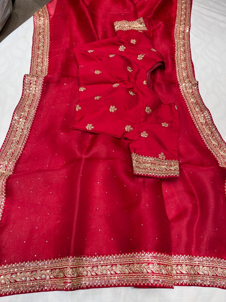 Fenicia saree/organza saree - Saffronfashionindia