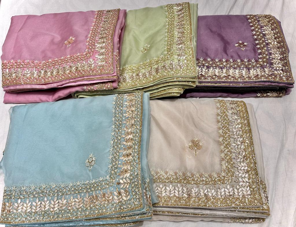 Rivaaz gottapatti saree/Pearl saree - Saffronfashionindia