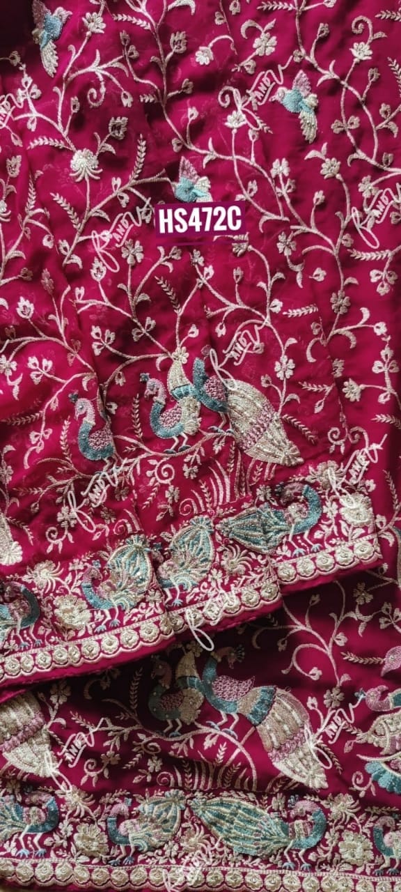 Parsi inspired embroidery saree/heritage saree - Saffronfashionindia