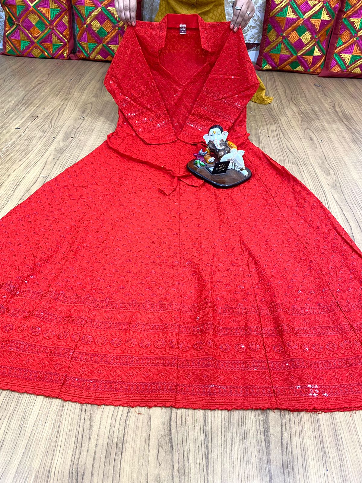 Chikankari Anarkali kurta - Saffronfashionindia