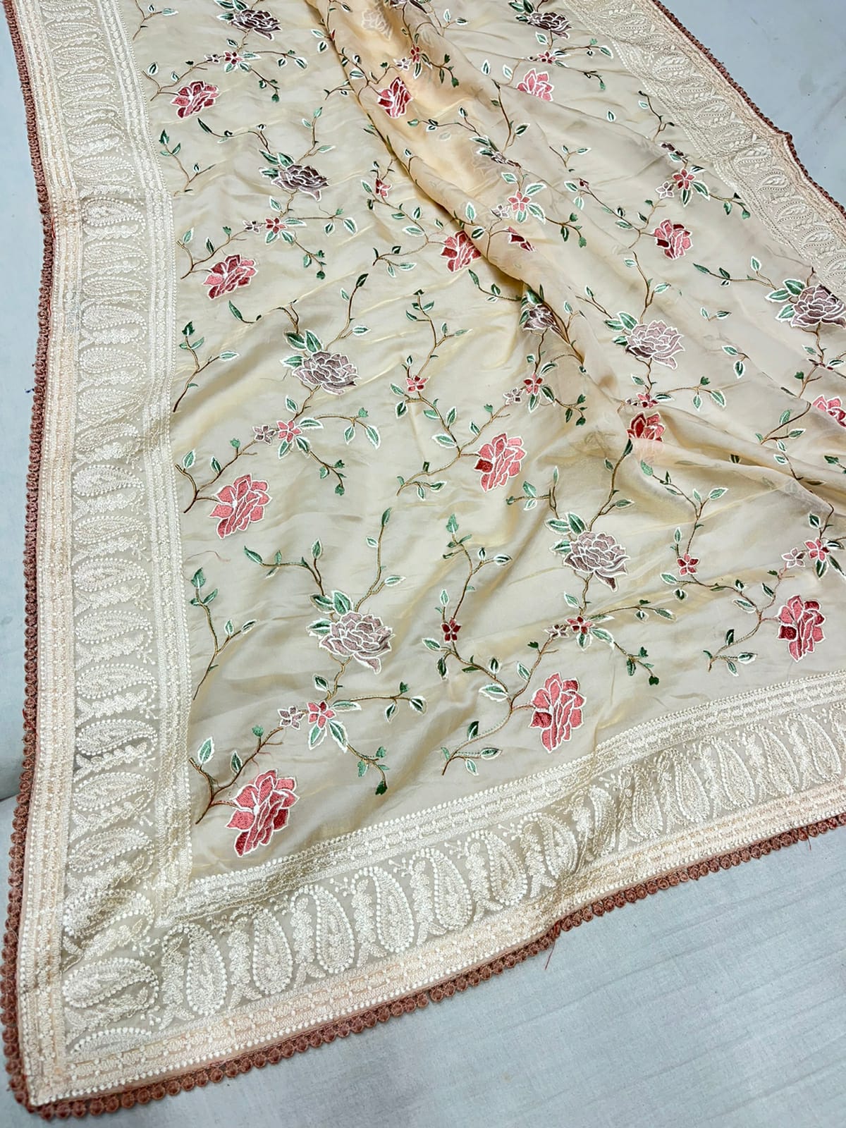 Naisha organza Chikankari saree - Saffronfashionindia