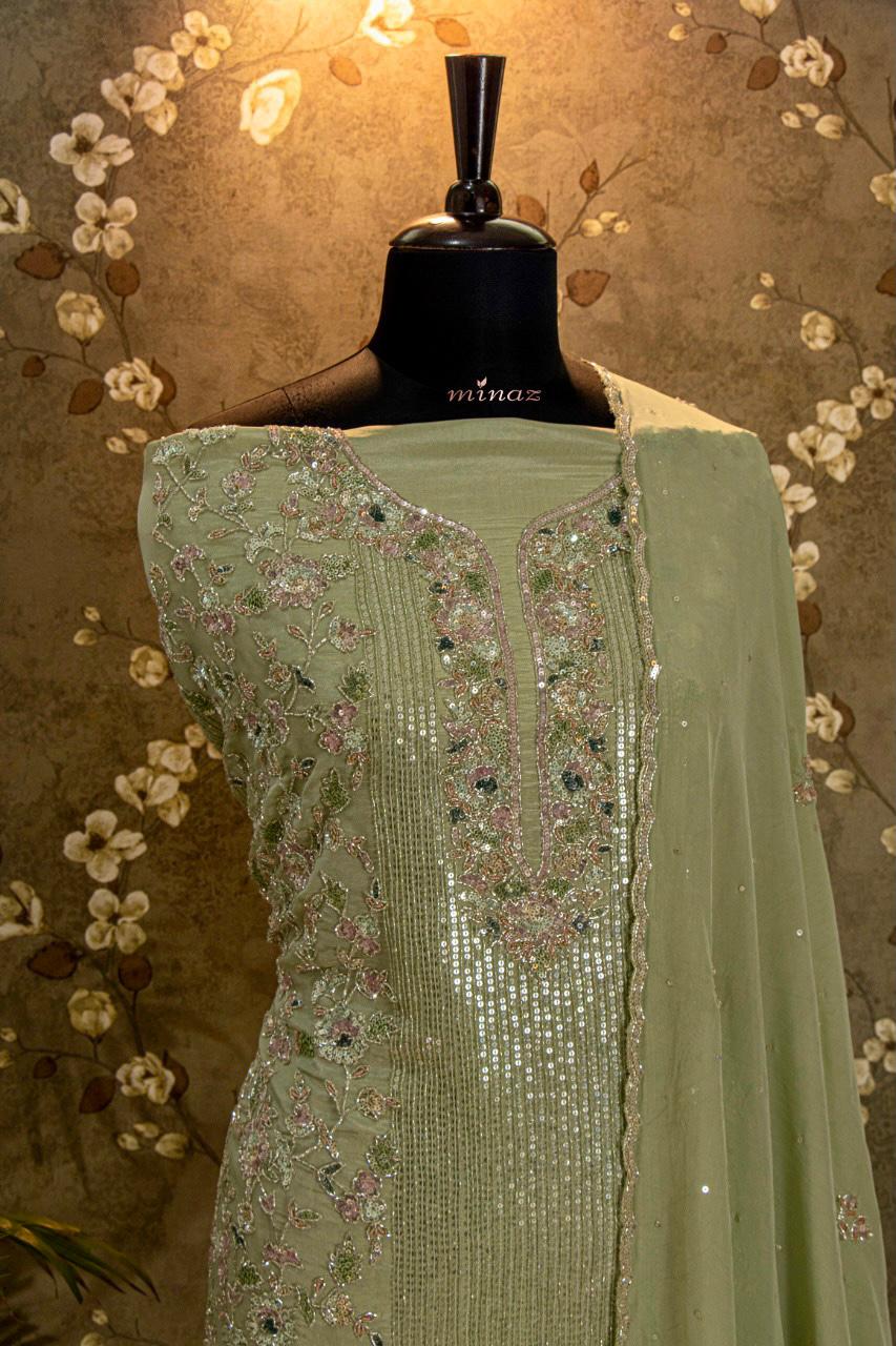 Silk tissue shimmer dress - Saffronfashionindia
