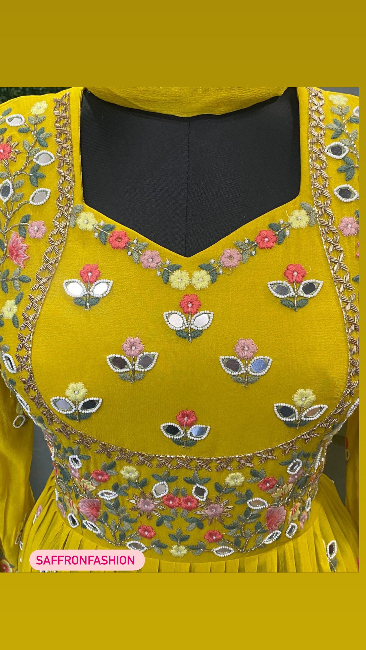 Saubahar peplum kurta dress - Saffronfashionindia