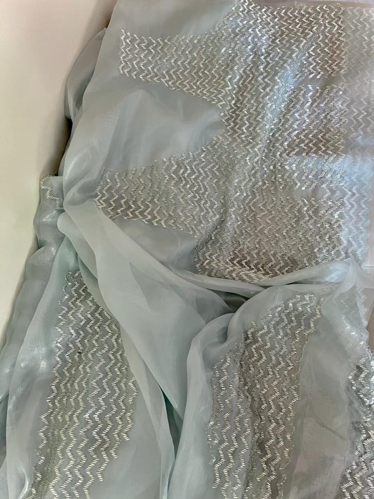 Kinisha tissue partywear saree - Saffronfashionindia