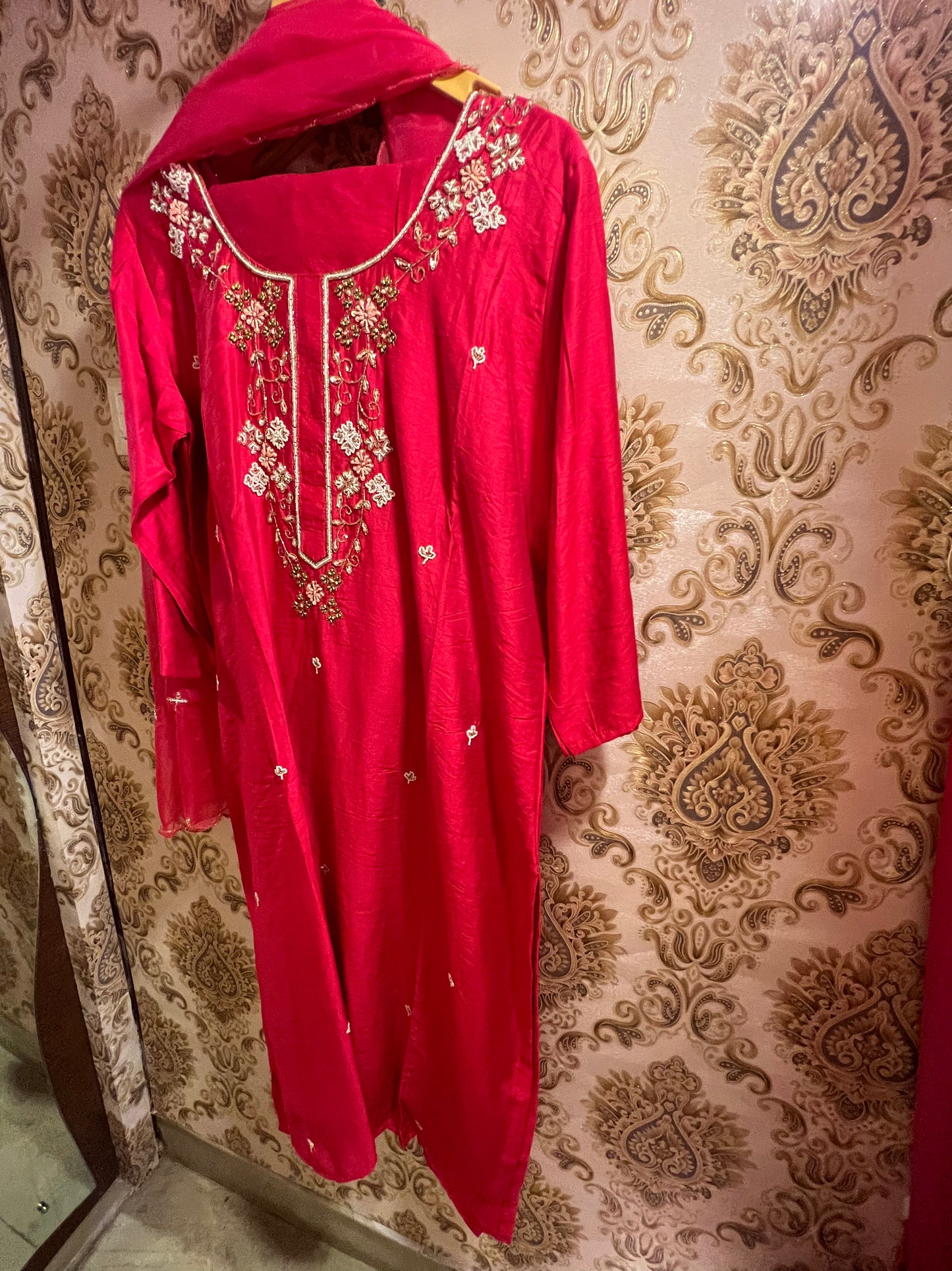 Valentine red hot salwar suit - Saffronfashionindia