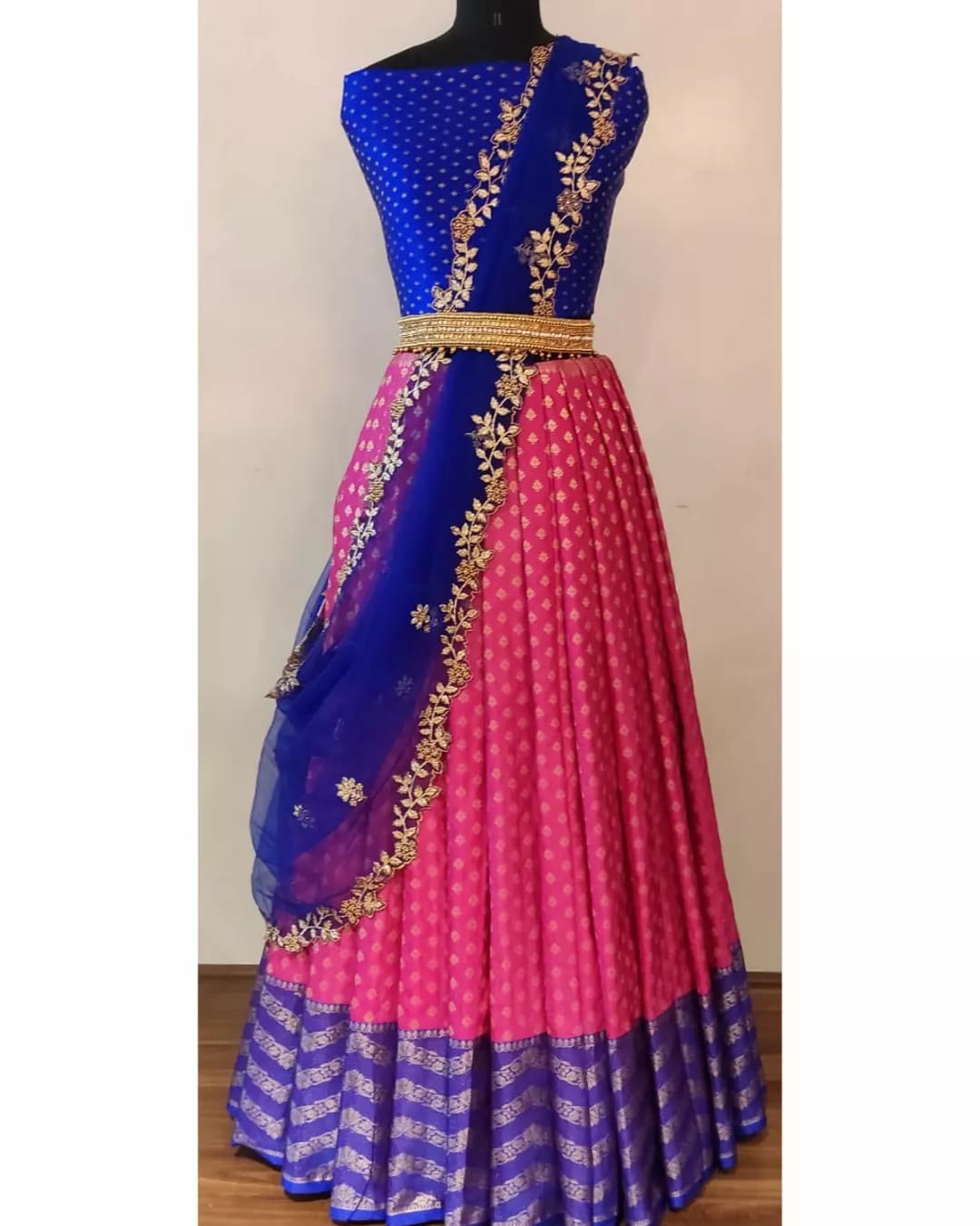 Banarsi pattu kanchi lehanga - Saffronfashionindia