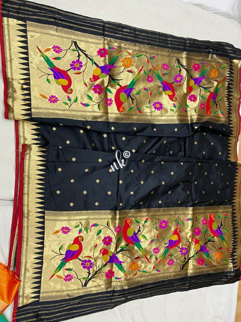 Parrot inspired dupatta - Saffronfashionindia