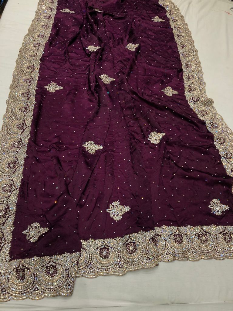 Prapti satin saree - Saffronfashionindia