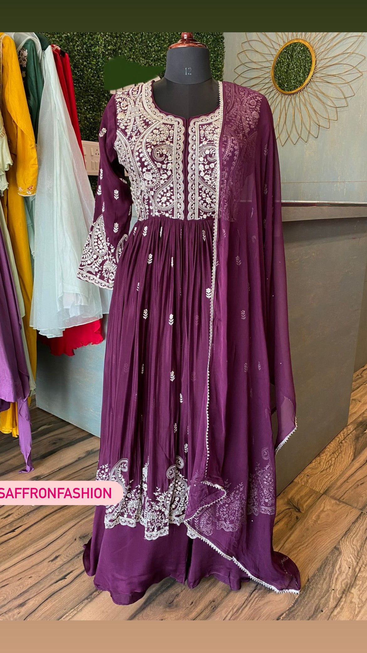 Sangeet long kurta dress - Saffronfashionindia