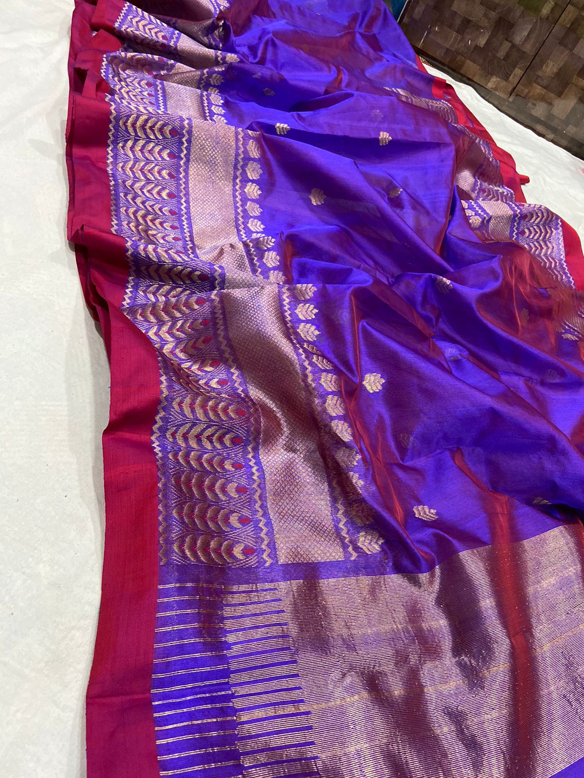 Anaisha Chanderi silk saree - Saffronfashionindia