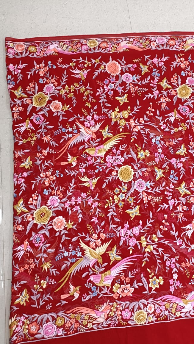 Red riding inspired Parsi saree - Saffronfashionindia