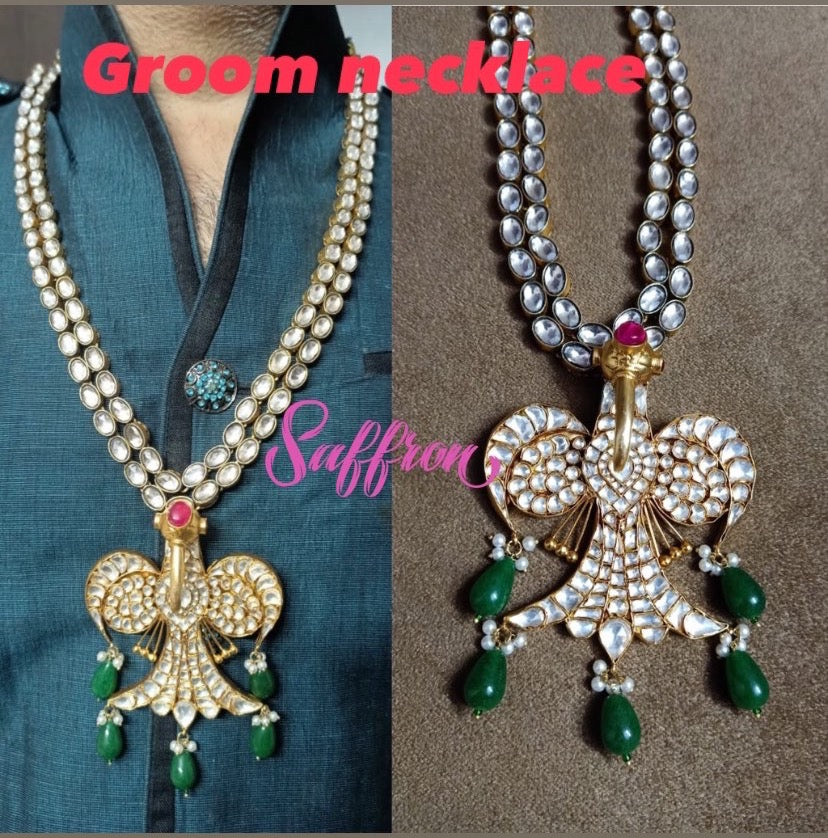 Groom wedding necklace - Saffronfashionindia