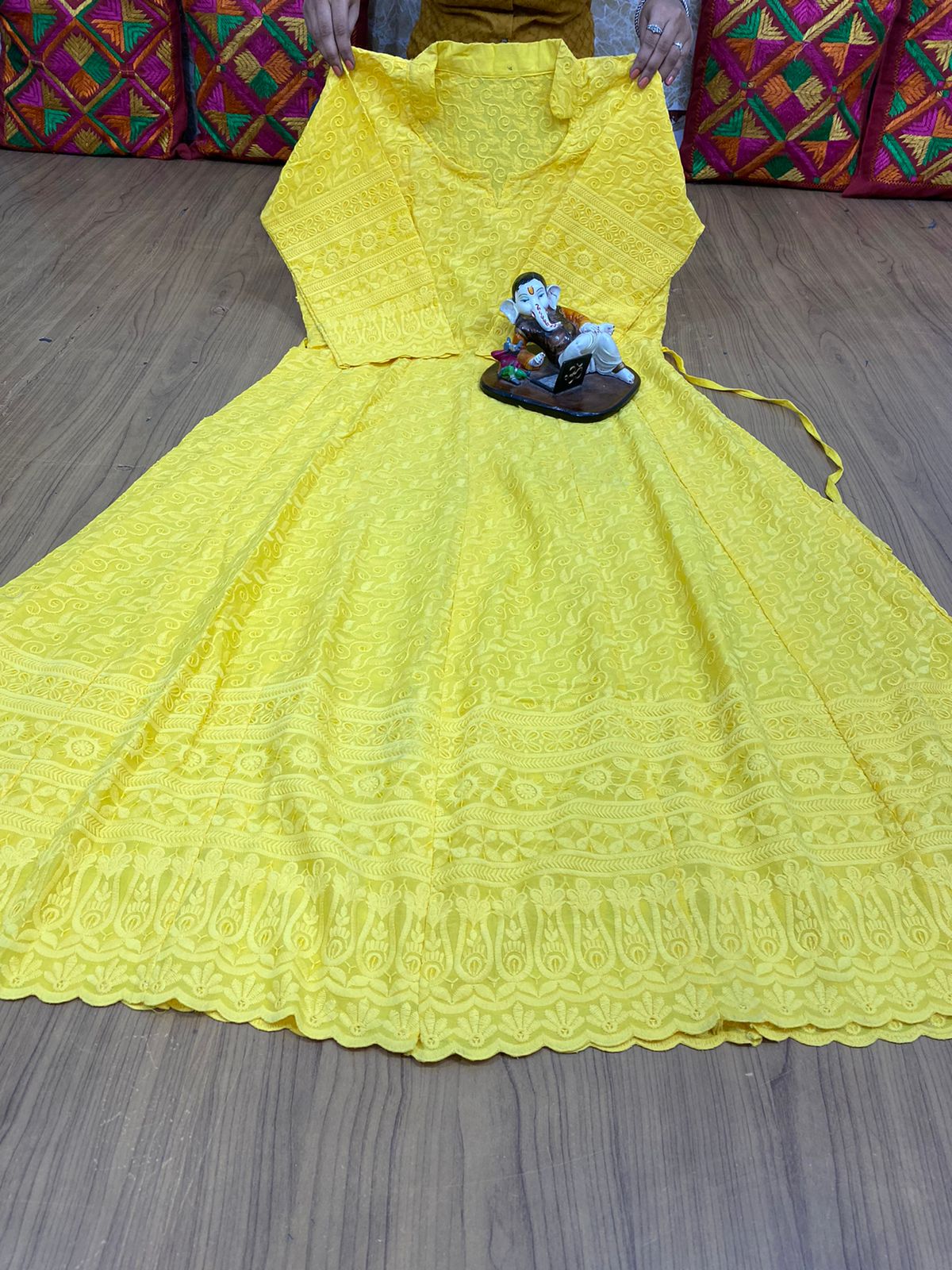 Chikankari Anarkali kurta - Saffronfashionindia
