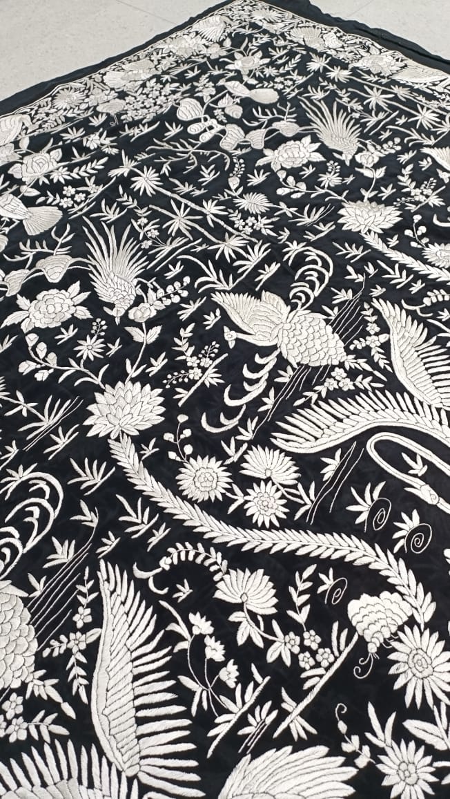Veera crepe parsi saree - Saffronfashionindia
