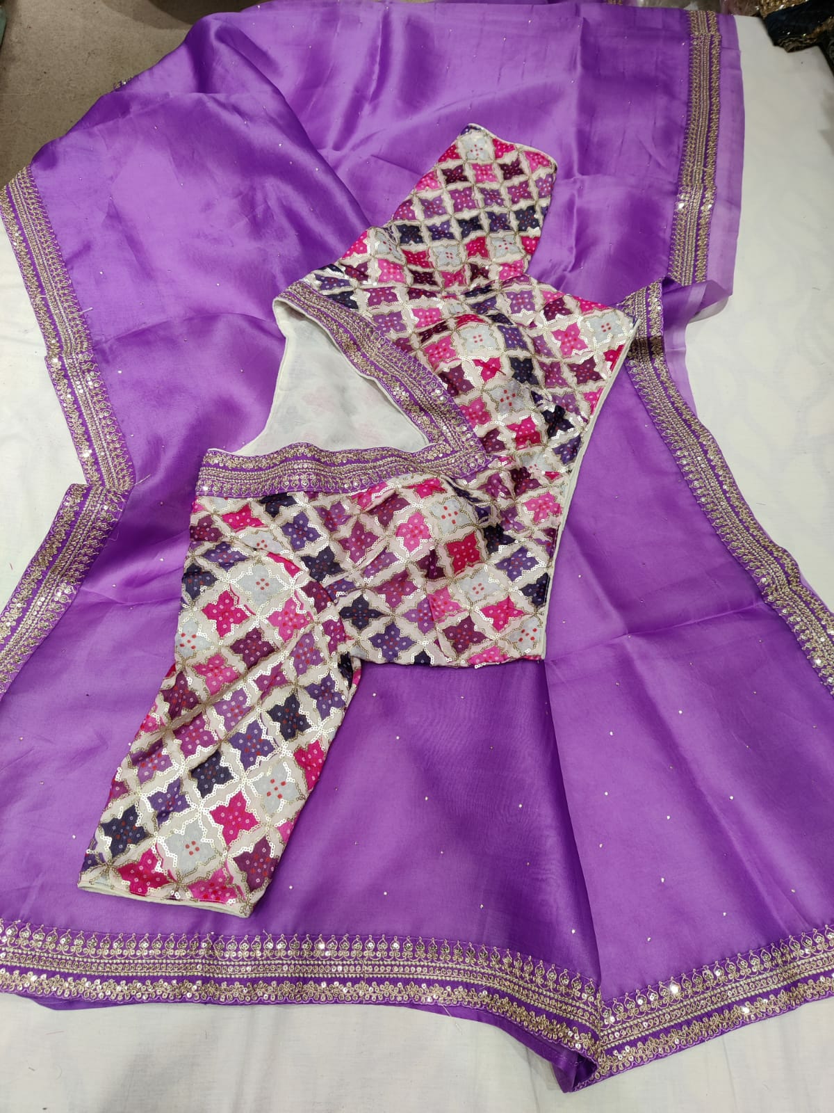 Susane organza saree - Saffronfashionindia