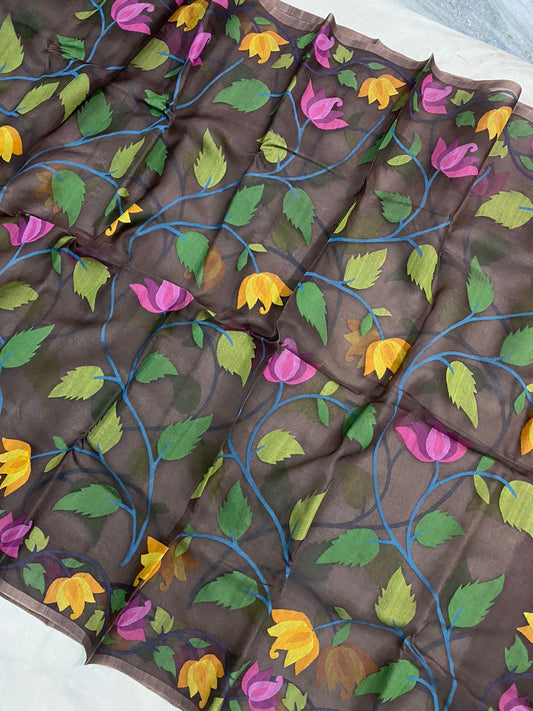 Sasha muslin jamdani saree - Saffronfashionindia