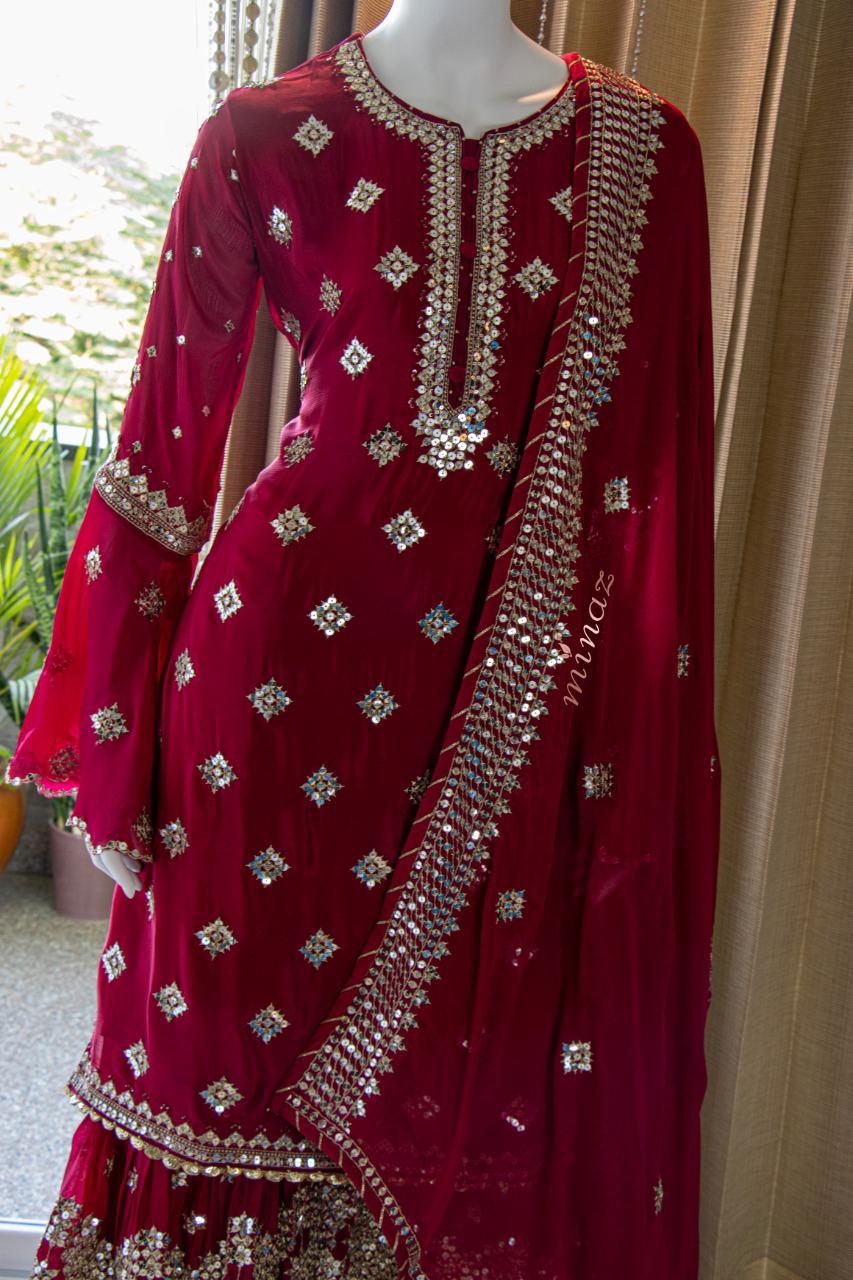 Arshi gharara beautiful dress - Saffronfashionindia