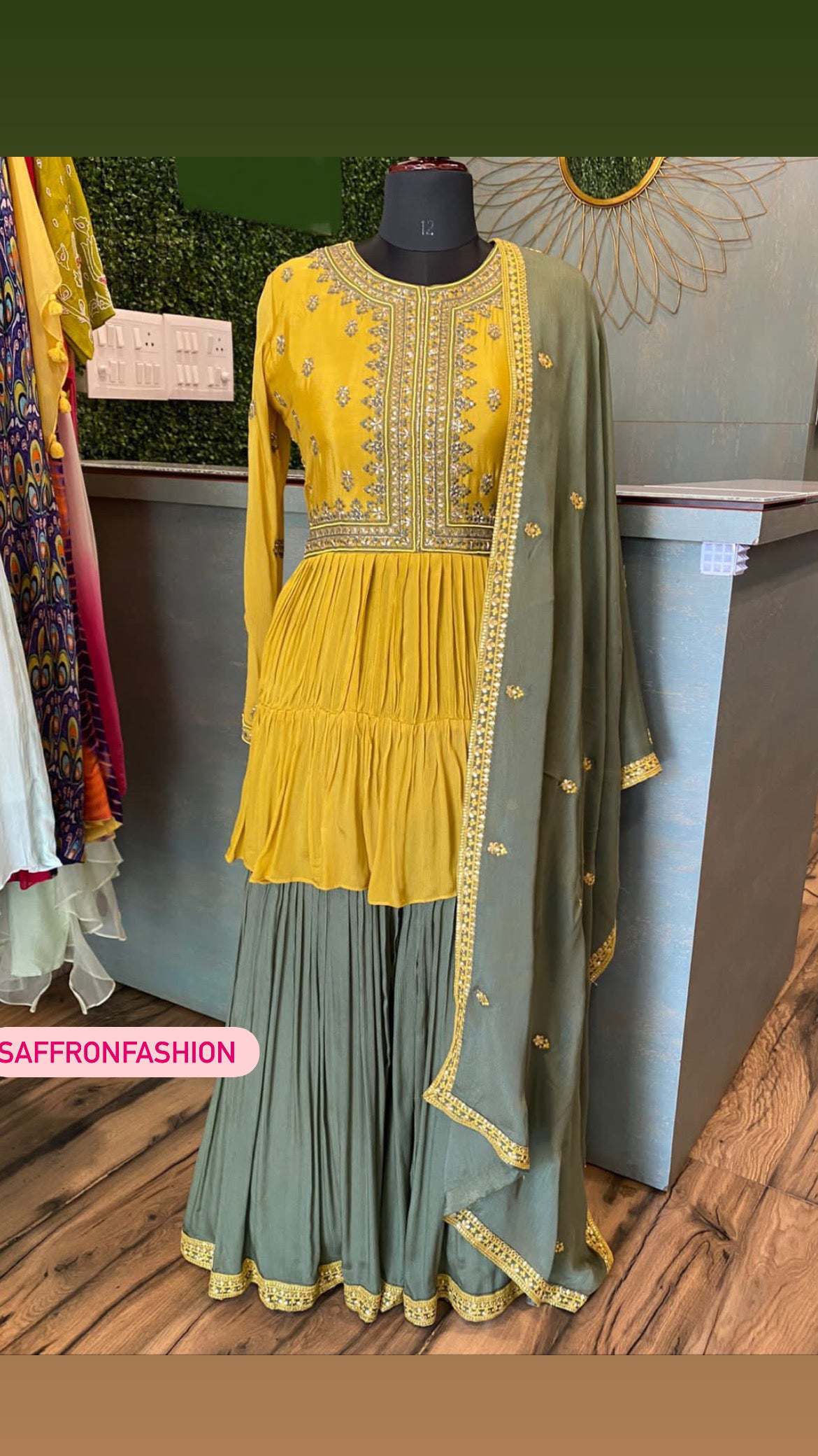 Yuvika peplum sequence dress - Saffronfashionindia