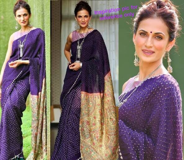 Premium posh purple saree - Saffronfashionindia