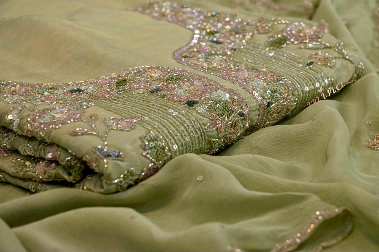Silk tissue shimmer dress - Saffronfashionindia