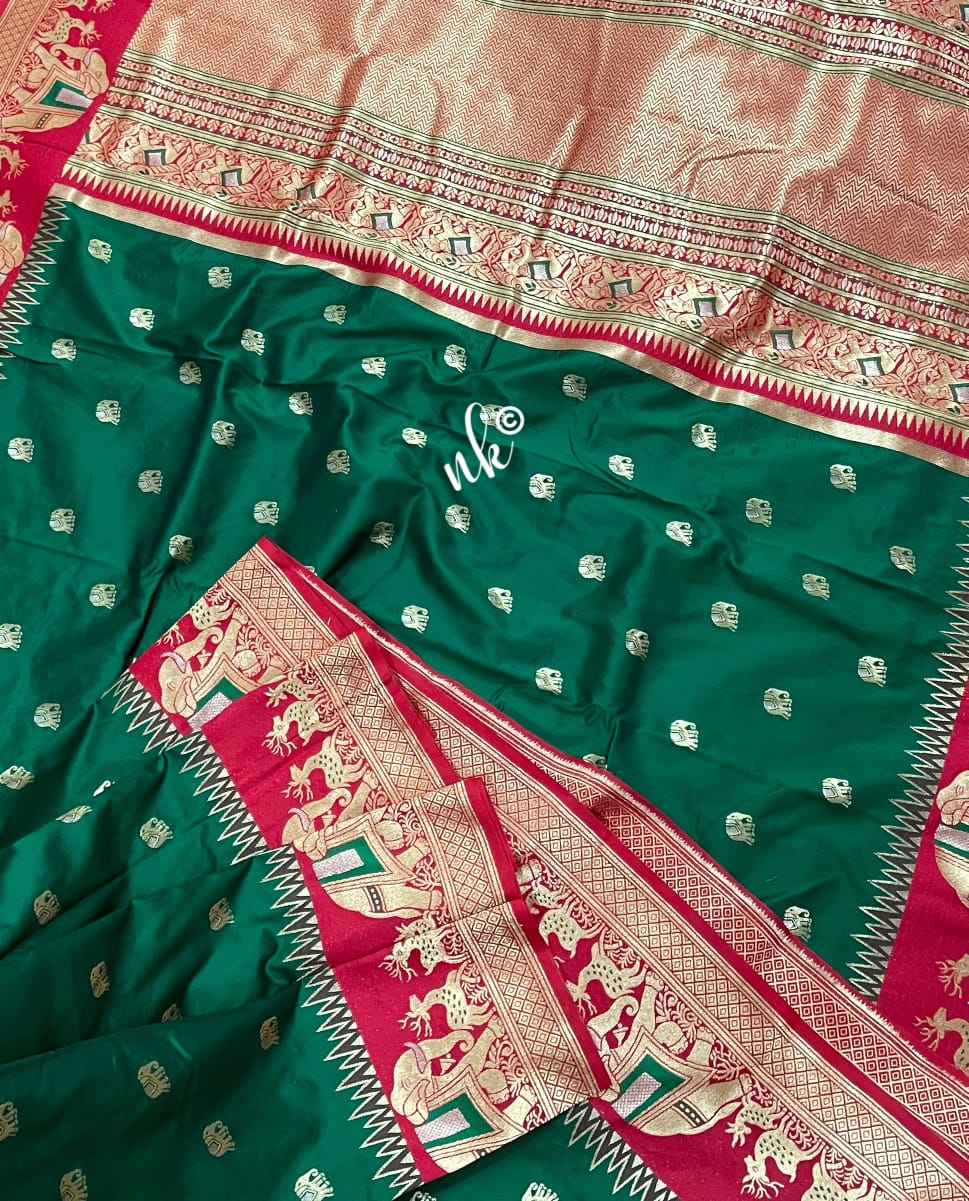 Gadwal banarsi saree - Saffronfashionindia