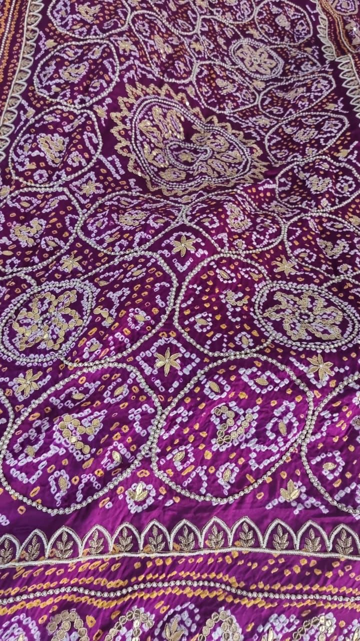 Nuva embroidered silk dupatta - Saffronfashionindia