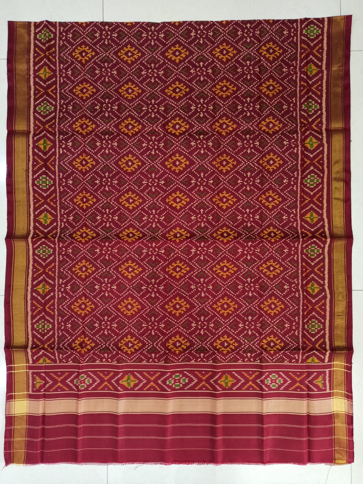 Rajkot ikkat Patola dupatta - Saffronfashionindia