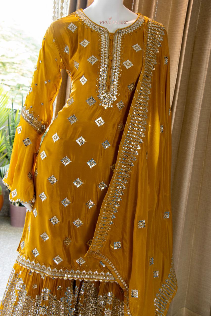 Arshi gharara beautiful dress - Saffronfashionindia