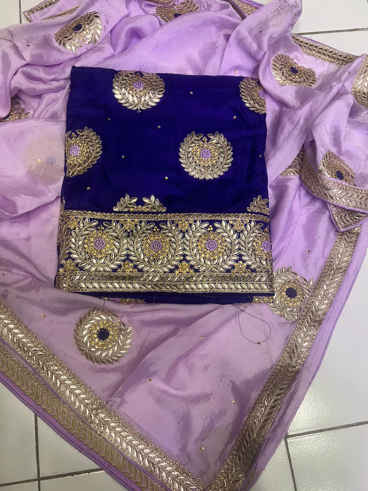 Roshni punjabi silk suit - Saffronfashionindia