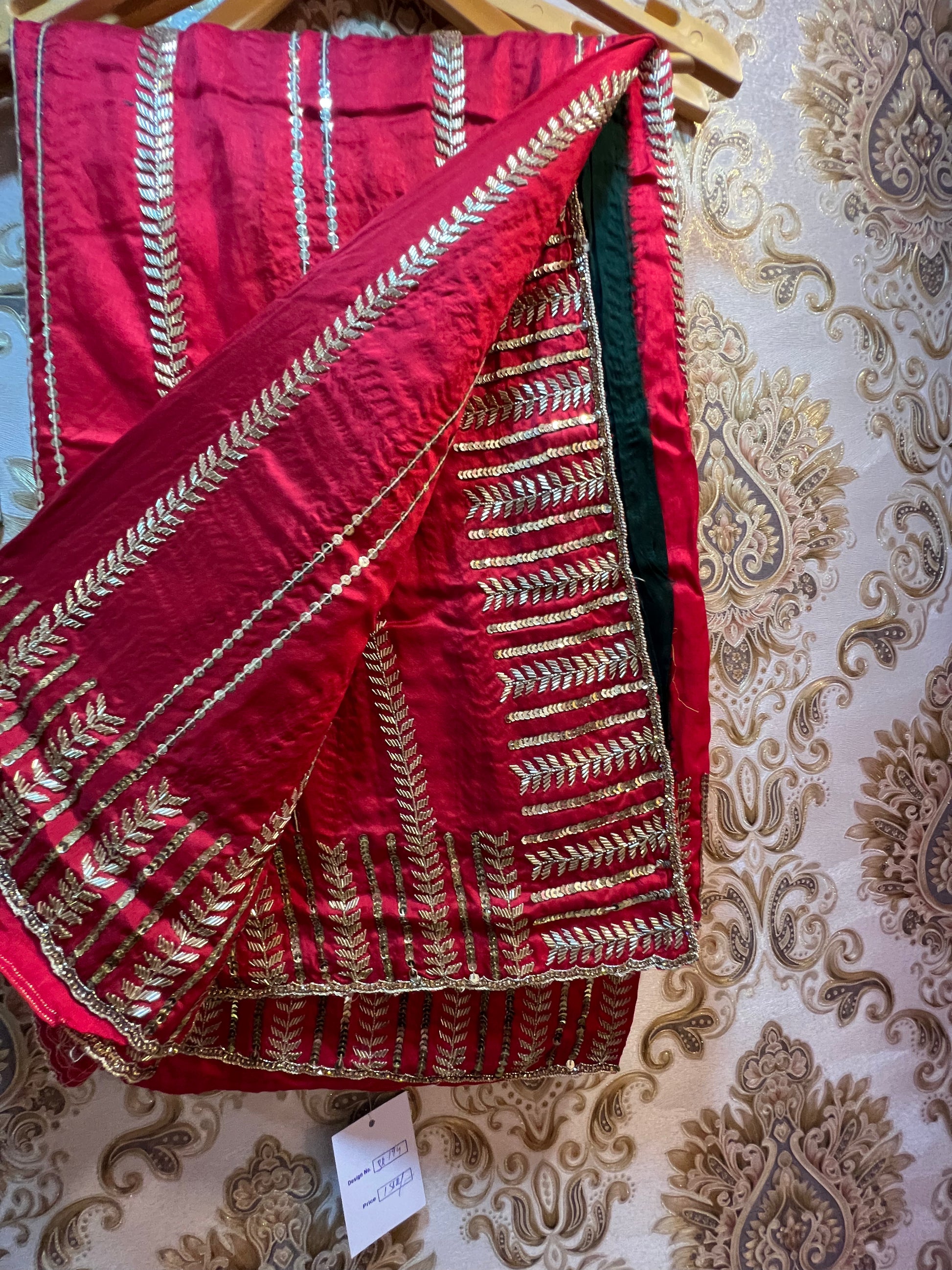 Valentine red beautiful saree - Saffronfashionindia