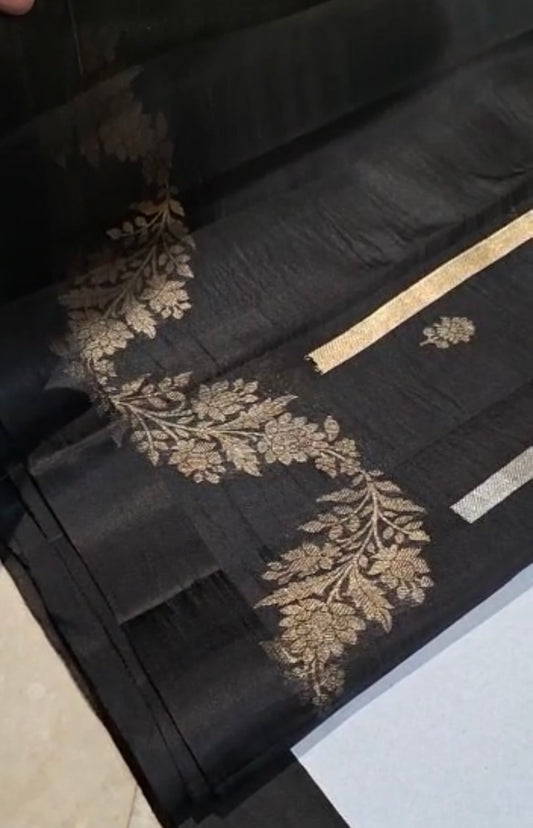 Subodhi handloom kora saree - Saffronfashionindia